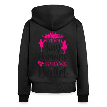 Ballet Dancer Dance Girl Ballerina - Frauen Premium Bio Zip Hoodie - Schwarz - Hinten - Julia (174cm)