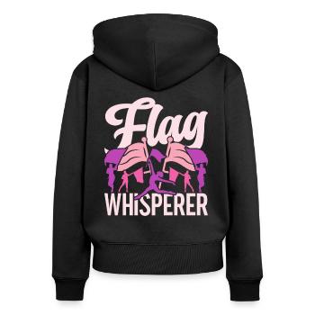 Color Guard Color Guardian Flag Whisperer - Women's Premium Organic Zip Hoodie - black - Back - Julia (174cm)