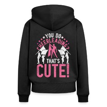 Color Guard Color Guardian - Sweat à capuche zippé Premium bio Femme - noir - Dos - Julia (174cm)