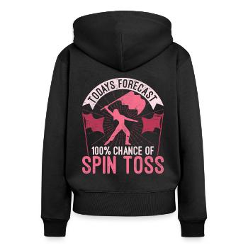 Color Guard Color Guardian - Sweat à capuche zippé Premium bio Femme - noir - Dos - Julia (174cm)