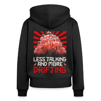Le réglage des voitures de sport automobile parle moins de dérive - Sweat à capuche zippé Premium bio Femme - noir - Dos - Julia (174cm)