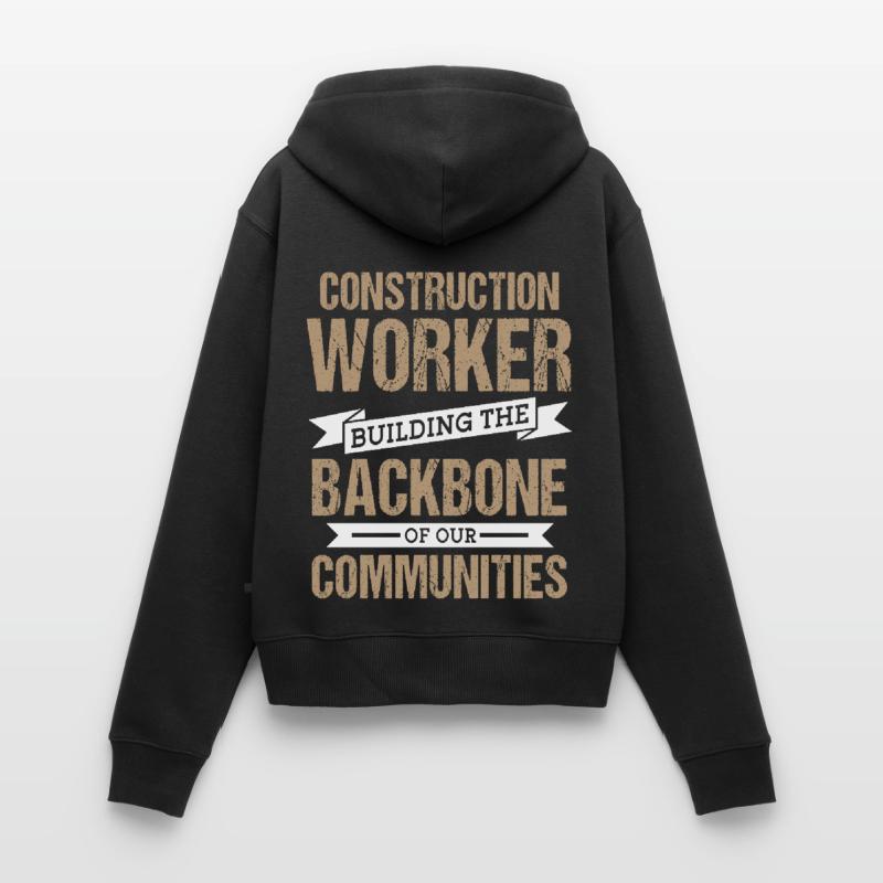 Construction Worker Construction Worker Backbone Craft Women's Premium Organic Zip Hoodie