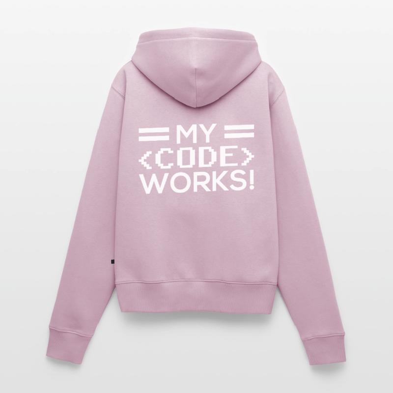 My Code Works Programming Coding Coder Sweat à capuche zippé Premium bio Femme