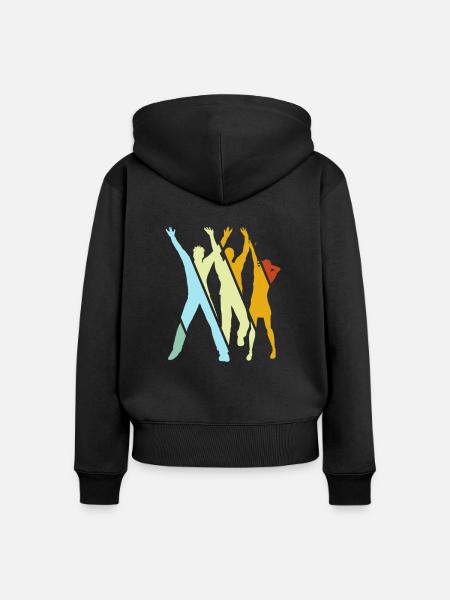 Tanzen Retro - Frauen Premium Bio Zip Hoodie - Schwarz
