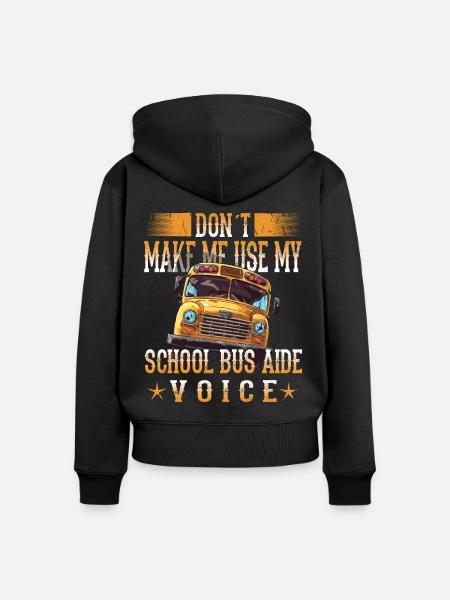 Schulbuswärter - Schulbusfahrer - Frauen Premium Bio Zip Hoodie - Schwarz