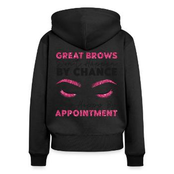 Esthéticienne esthéticienne agréée - Sweat à capuche zippé Premium bio Femme - noir - Dos - Julia (174cm)