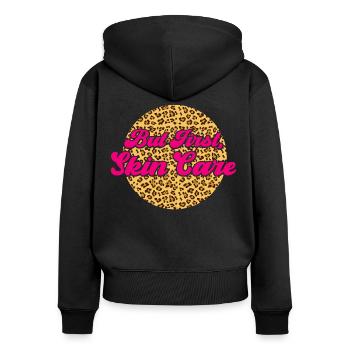 Cute Licensed Esthetician Skincare - Frauen Premium Bio Zip Hoodie - Schwarz - Hinten - Julia (174cm)