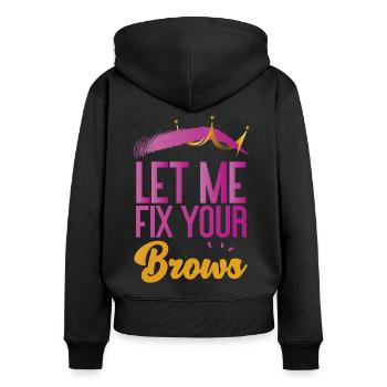 Esthetician Skincare Beautician - Women's Premium Organic Zip Hoodie - black - Back - Julia (174cm)