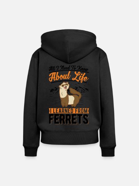Frettchen Liebhaber - Frauen Premium Bio Zip Hoodie - 
