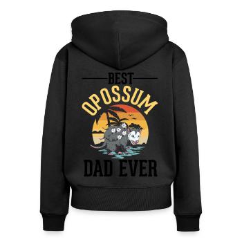Meilleur opossum Papa Possum Marsupial - Sweat à capuche zippé Premium bio Femme - noir - Dos - Julia (174cm)