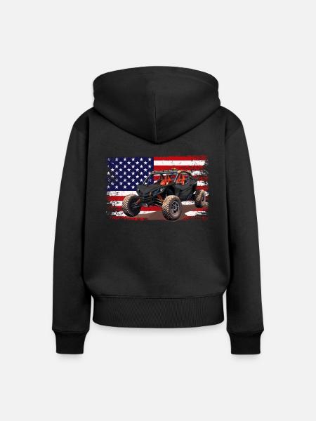 UTV SXS Racing - Frauen Premium Bio Zip Hoodie - Schwarz