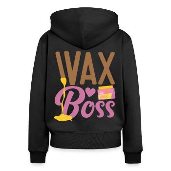 Cute Esthetician Skincare - Frauen Premium Bio Zip Hoodie - Schwarz - Hinten - Julia (174cm)