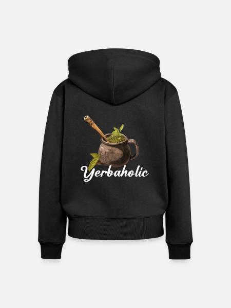 Yerba Mate argentina - Frauen Premium Bio Zip Hoodie - Schwarz