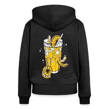Boisson d’été Cocktail Plage Cadeau de vacances - Sweat à capuche zippé Premium bio Femme - noir - Dos - Julia (174cm)