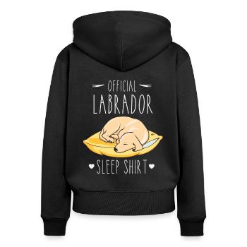Official Labrador Sleep Shirt - Women's Premium Organic Zip Hoodie - black - Back - Julia (174cm)