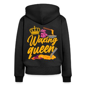 Esthetician Skincare Beautician - Frauen Premium Bio Zip Hoodie - Schwarz - Hinten - Julia (174cm)