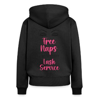 Esthetician Skincare Beautician - Frauen Premium Bio Zip Hoodie - Schwarz - Hinten - Julia (174cm)
