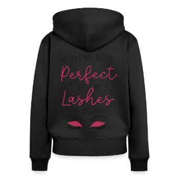 Esthéticienne Esthéticienne Soins de la Peau - Sweat à capuche zippé Premium bio Femme - noir - Dos - Julia (174cm)