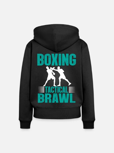 Boxing: Tactical Brawl - Frauen Premium Bio Zip Hoodie - Schwarz