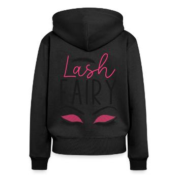 Esthetician Skincare Beautician - Frauen Premium Bio Zip Hoodie - Schwarz - Hinten - Julia (174cm)