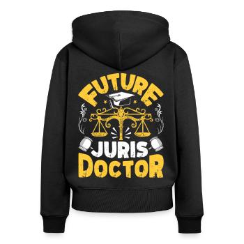 Doctorate Degree great - Women's Premium Organic Zip Hoodie - black - Back - Julia (174cm)