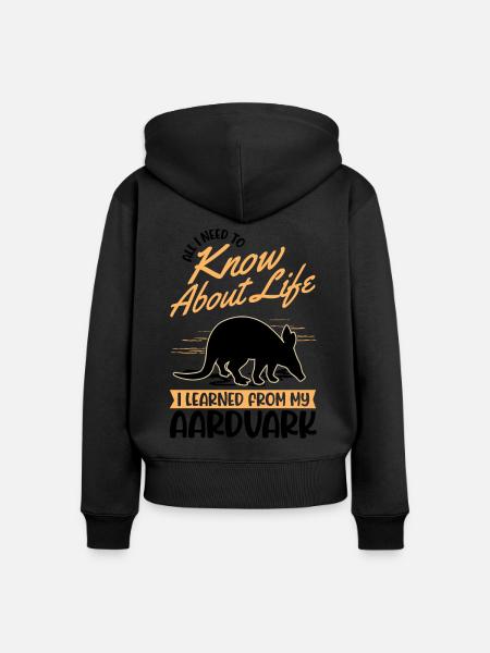 Erdferkel Geschenk Aardvark - Frauen Premium Bio Zip Hoodie -