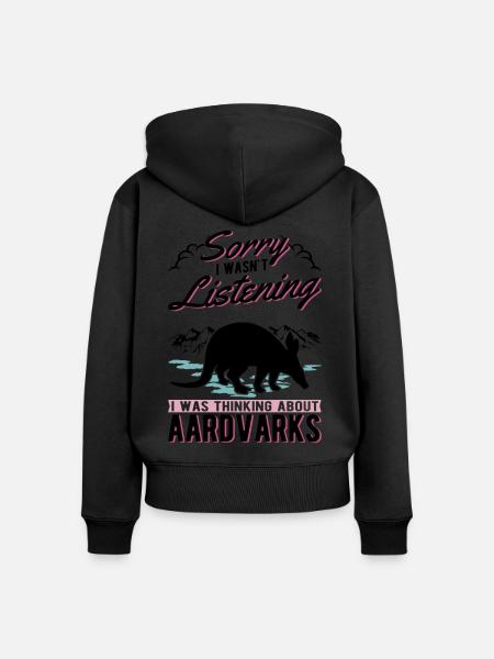 Erdferkel Geschenk Aardvark - Frauen Premium Bio Zip Hoodie - 