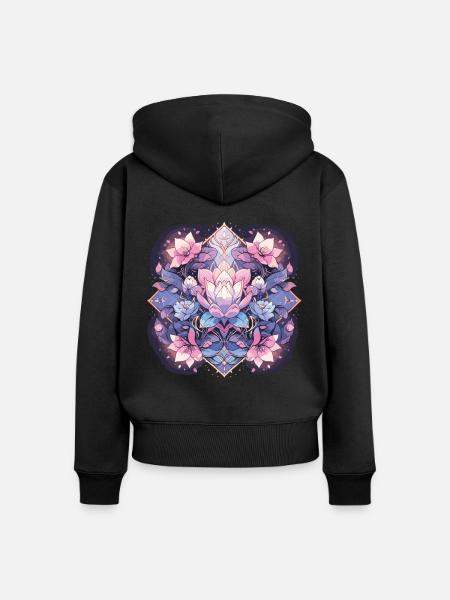 Meditation - Frauen Premium Bio Zip Hoodie - Schwarz