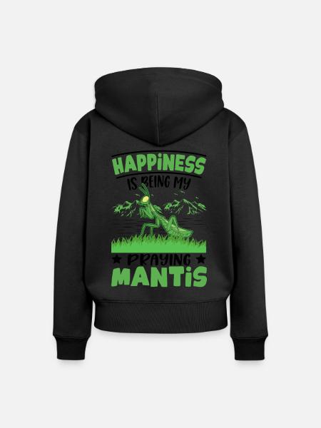 Gottesanbetterin Glück Mantis - Frauen Premium Bio Zip Hoodie - 