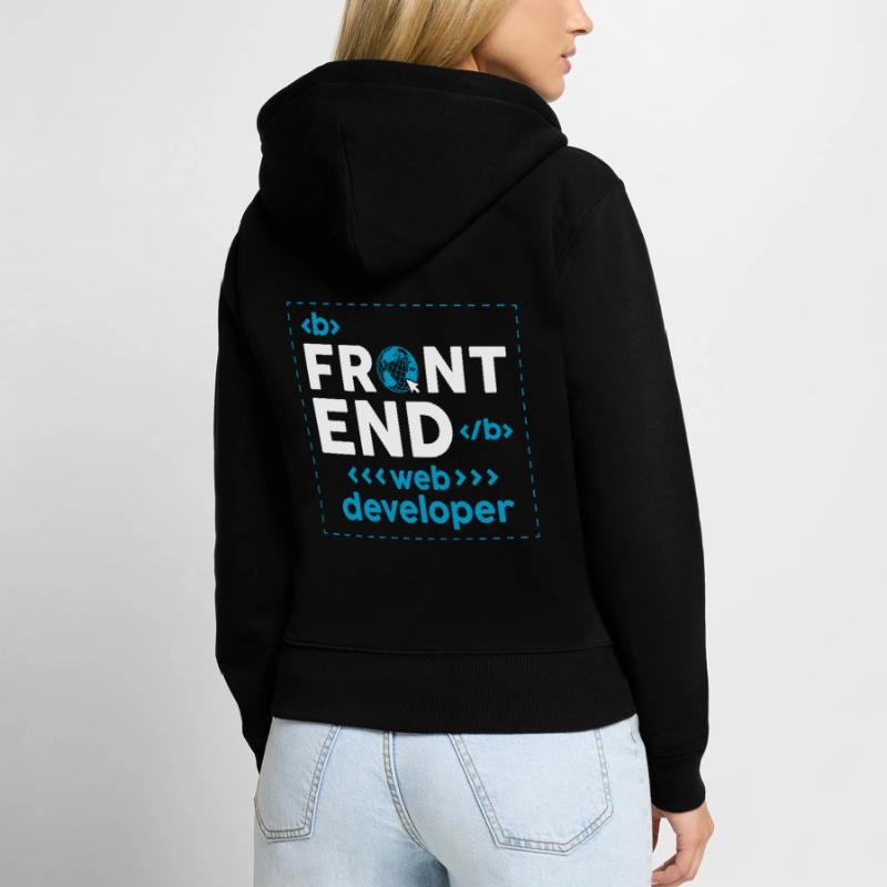 Web Developer Website Development IT Programmer Women's Premium Organic Zip Hoodie