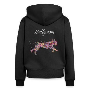 Bully Mom French Bulldog Dog Mom Dogs - Women's Premium Organic Zip Hoodie - black - Back - Julia (174cm)