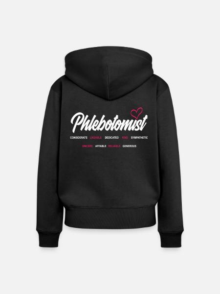 Punktionskraft - Frauen Premium Bio Zip Hoodie - Schwarz