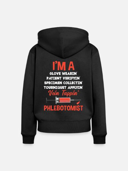 Punktionskraft - Frauen Premium Bio Zip Hoodie - Schwarz