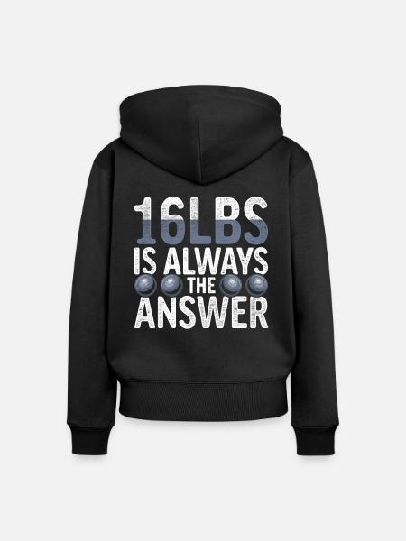 Kugelstoßen Kugelstoß Kugelstoßer - Frauen Premium Bio Zip Hoodie - Schwarz