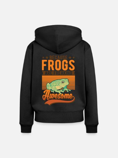 Frosch Geschenk Laubfrosch - Frauen Premium Bio Zip Hoodie - 