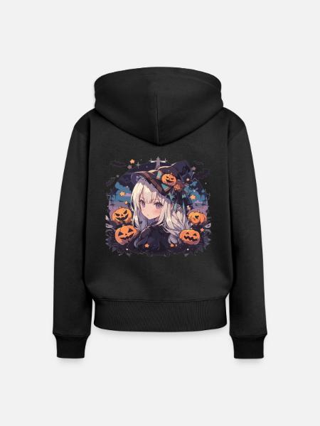 Hexe Helloween Hexen Outfit Hexen - Frauen Premium Bio Zip Hoodie - Schwarz