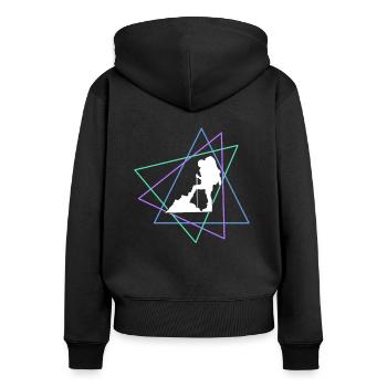 Alpinisme - Sweat à capuche zippé Premium bio Femme - noir - Dos - Julia (174cm)
