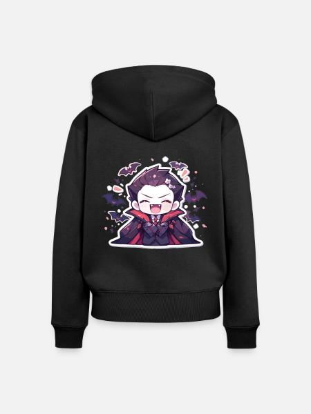 Vampir - Frauen Premium Bio Zip Hoodie - Schwarz
