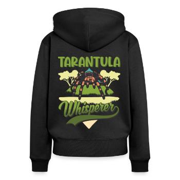 Tarantel Flüsterer Tarantula Whisperer - Frauen Premium Bio Zip Hoodie - Schwarz - Hinten - Julia (174cm)