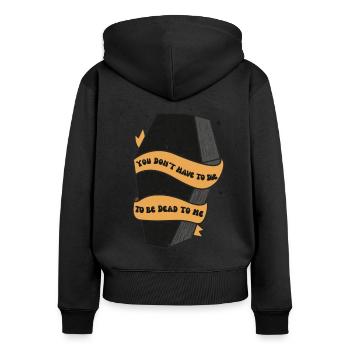 Salem 1692 Retro Humorvolles Halloween-Kostüm - Frauen Premium Bio Zip Hoodie - Schwarz - Hinten - Julia (174cm)