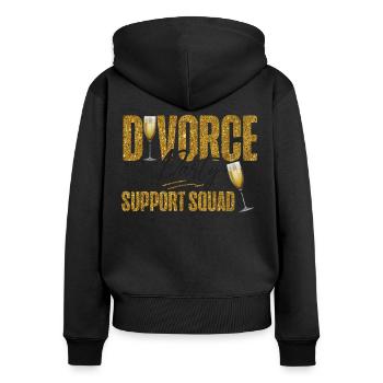 Happy Divorce Party Divorce Party - Frauen Premium Bio Zip Hoodie - Schwarz - Hinten - Julia (174cm)