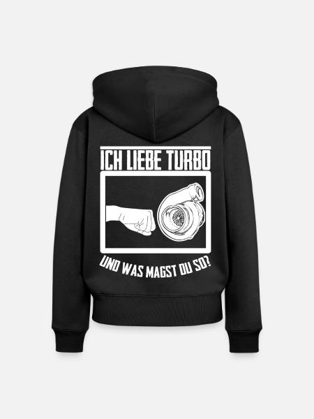 Turbolader Werkstatt Tuner Tuning - Frauen Premium Bio Zip Hoodie - Schwarz