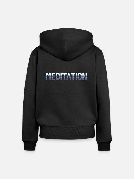 Meditation - Frauen Premium Bio Zip Hoodie - Schwarz