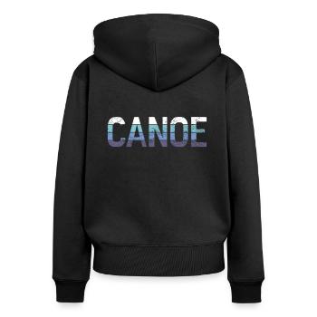 Canoe - Women's Premium Organic Zip Hoodie - black - Back - Julia (174cm)