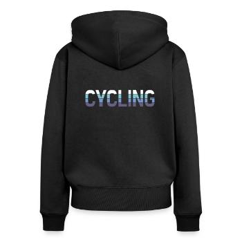 Bicycle - Women's Premium Organic Zip Hoodie - black - Back - Julia (174cm)