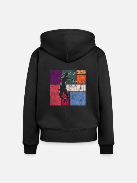 Federball - Frauen Premium Bio Zip Hoodie - Schwarz