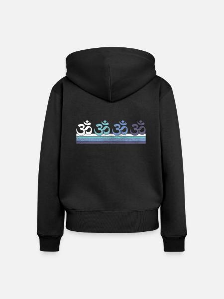 Meditation - Frauen Premium Bio Zip Hoodie - Schwarz