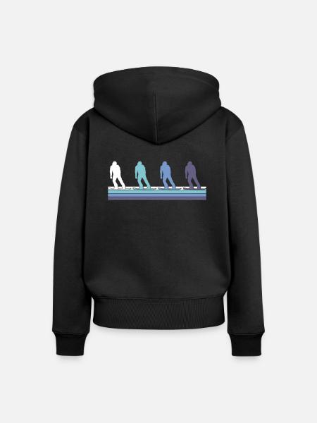 Snowboarding - Frauen Premium Bio Zip Hoodie - Schwarz