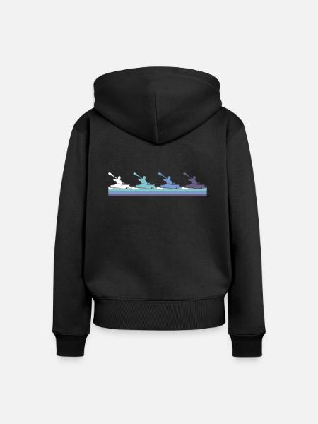 Kanu - Frauen Premium Bio Zip Hoodie - Schwarz