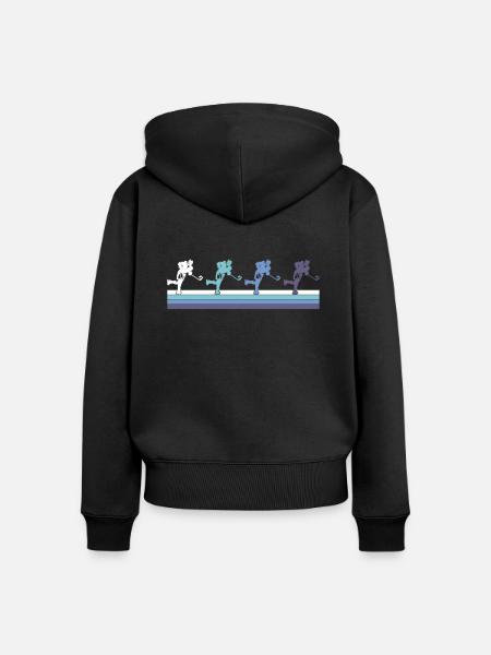 Eishockey - Frauen Premium Bio Zip Hoodie - Schwarz